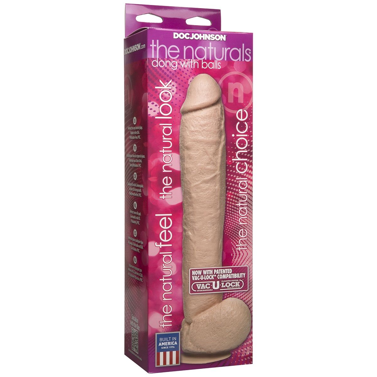 Фаллоимитатор большого размера The Naturals Vac-U-Lock Removable Suction Cup 12 Dong with Balls - 29,5 см. - фото 128866