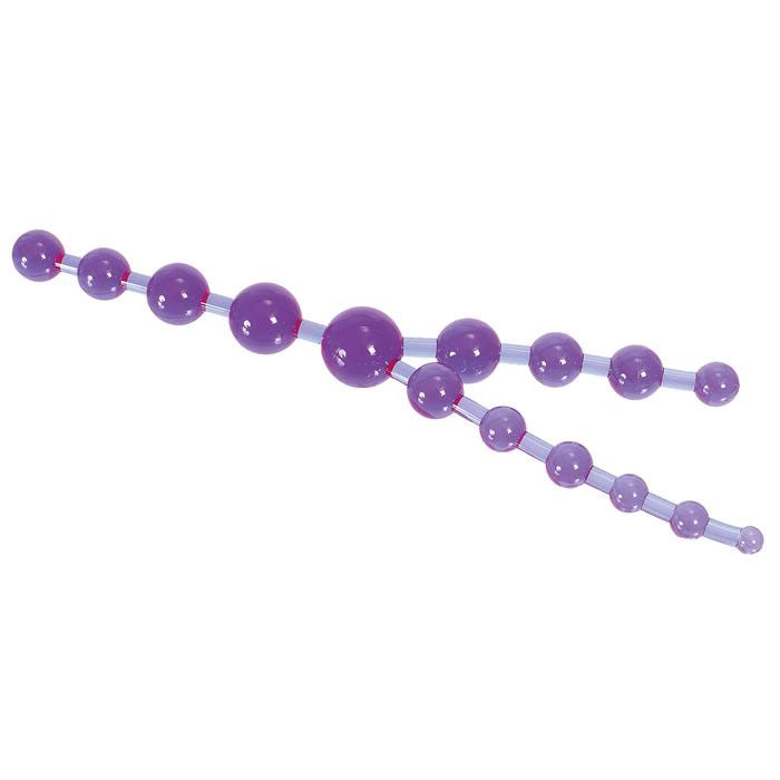 Цепочка фиолетовых анальных шариков - фото 128900