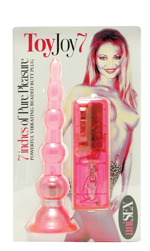 Розовая виброёлочка для анальной стимуляции - 17,8 см. - фото 128935