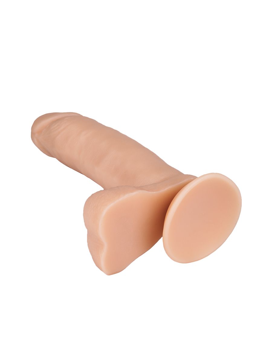 Фаллоимитатор №4 на присоске с мошонкой - 17 см. - фото 128979 Фаллоимитатор №4 на присоске с мошонкой - 17 см. - фото 128979