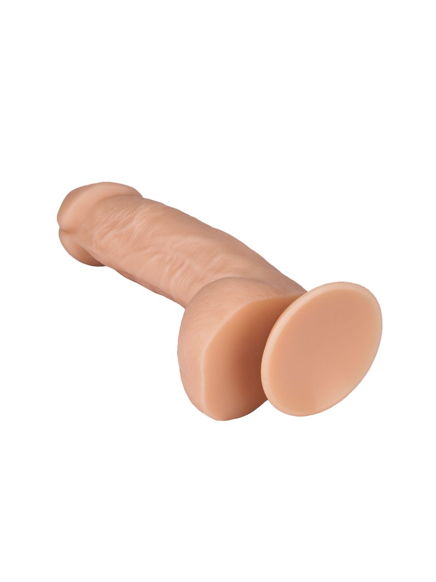 Реалистичный фаллоимитатор №5 с мошонкой на присоске - 16 см. - фото 128983 Реалистичный фаллоимитатор №5 с мошонкой на присоске - 16 см. - фото 128983