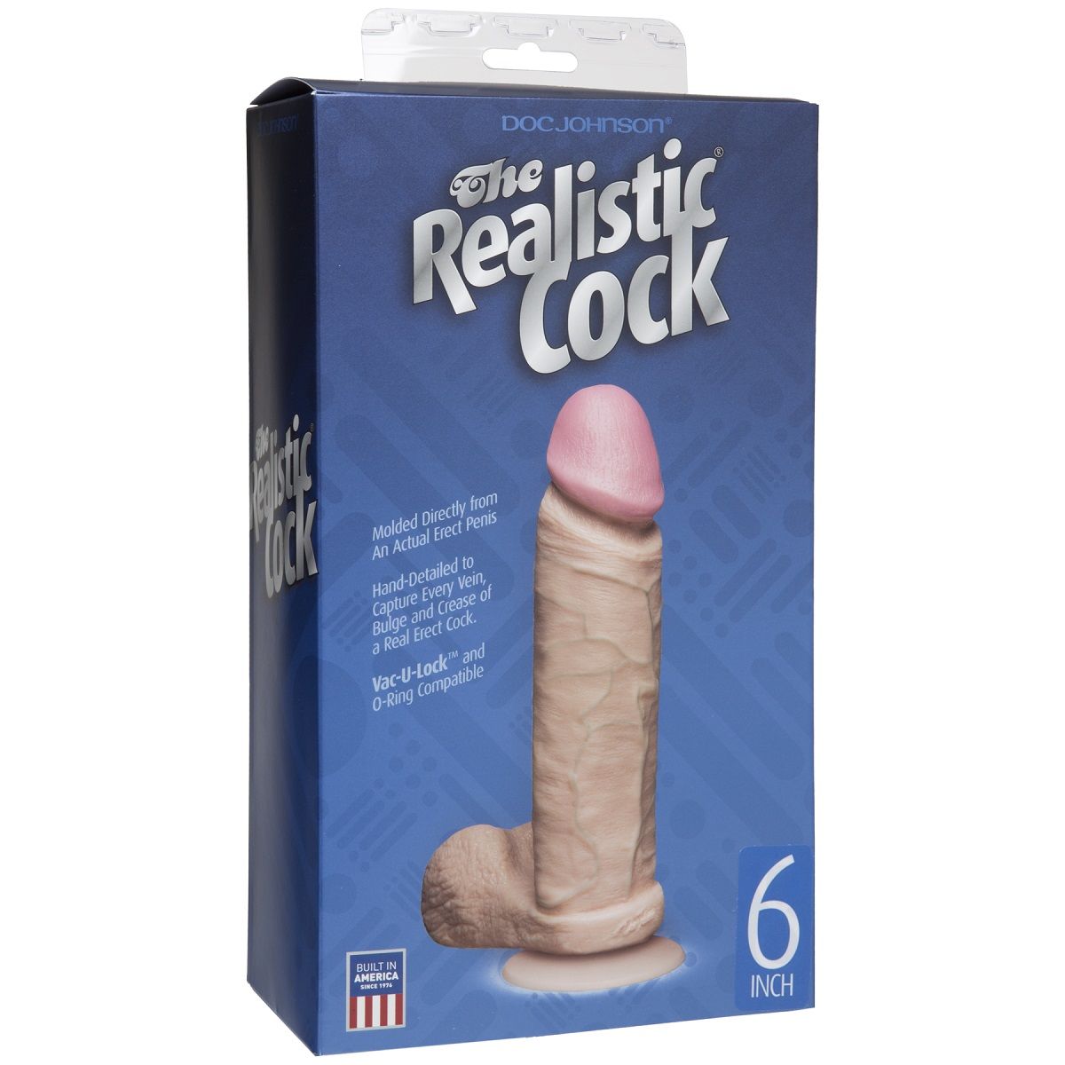 Фаллоимитатор на присоске The Realistic Cock 6” with Removable Vac-U-Lock Suction Cup - 17,3 см. - фото 128507