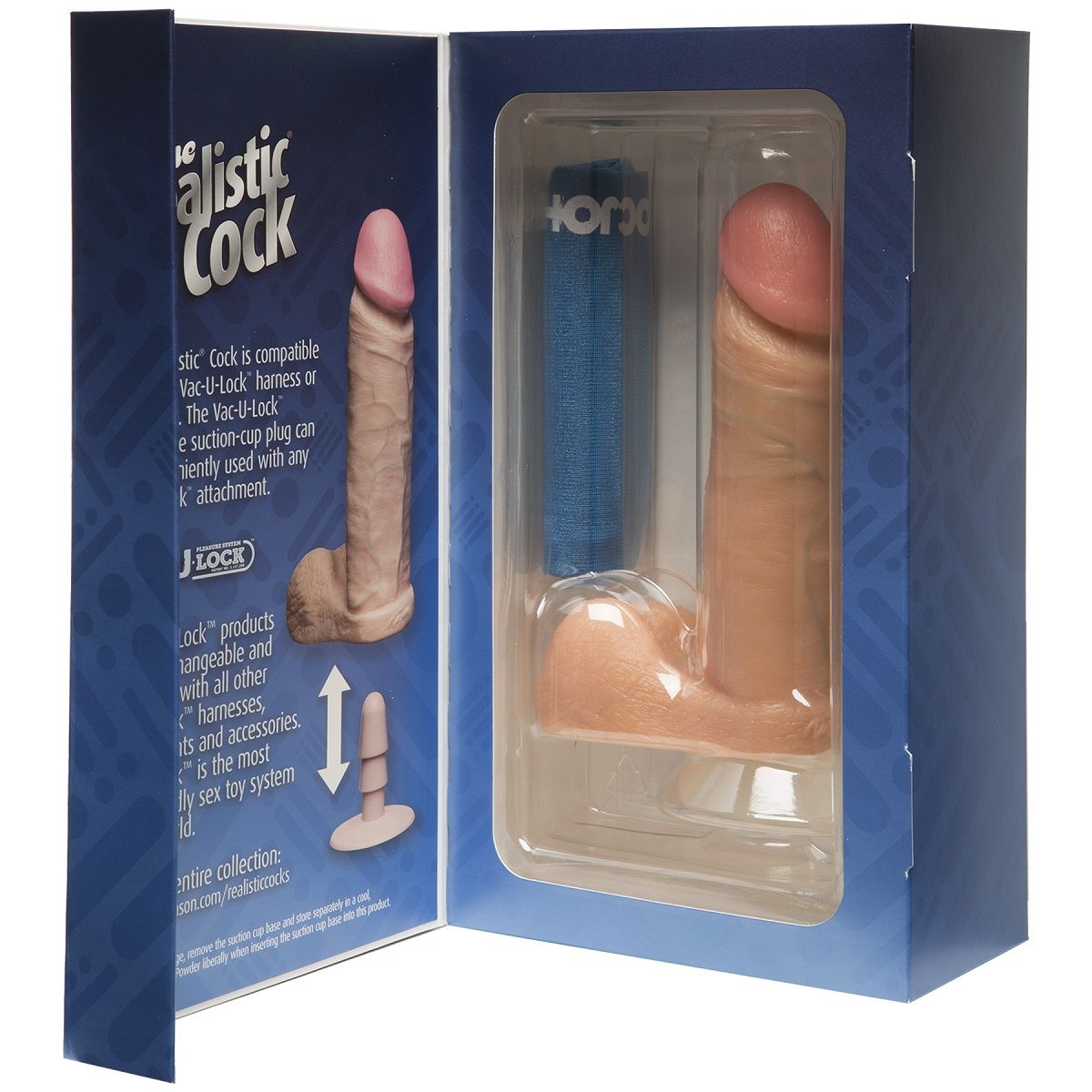 Фаллоимитатор на присоске The Realistic Cock 6” with Removable Vac-U-Lock Suction Cup - 17,3 см. - фото 128508