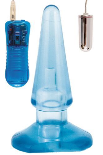 Анальная пробка с встраиваемой вибропулькой - 10 см. - фото 129071 Анальная пробка с встраиваемой вибропулькой - 10 см. - фото 129071