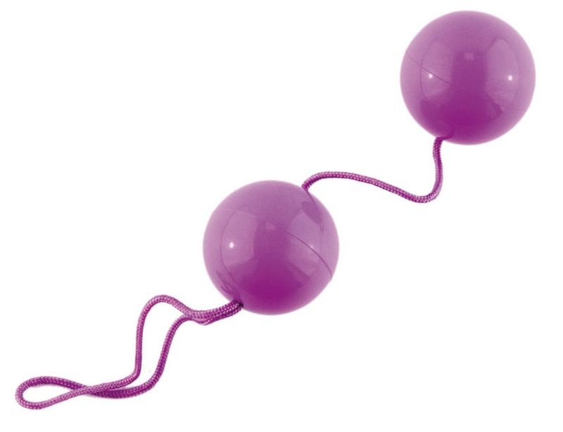 Фиолетовые вагинальные шарики BI-BALLS - фото 143677