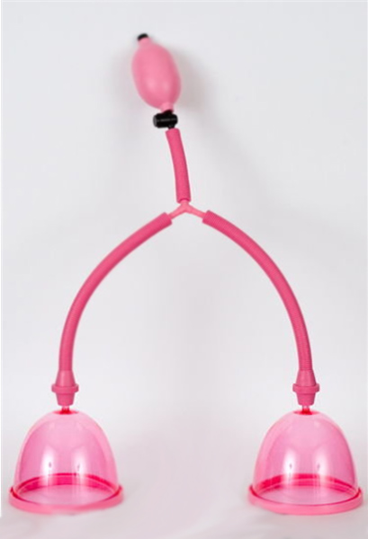Вакуумный массажёр для груди розового цвета - фото 291400