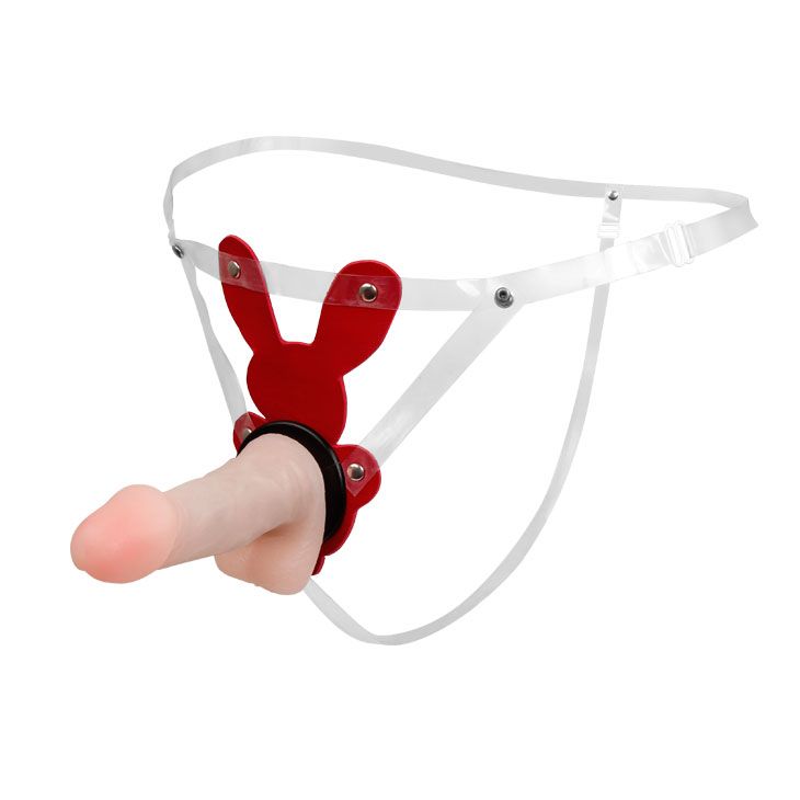 Женский страпон с двумя сменными насадками - 10,6 и 10,6 см. - фото 129174