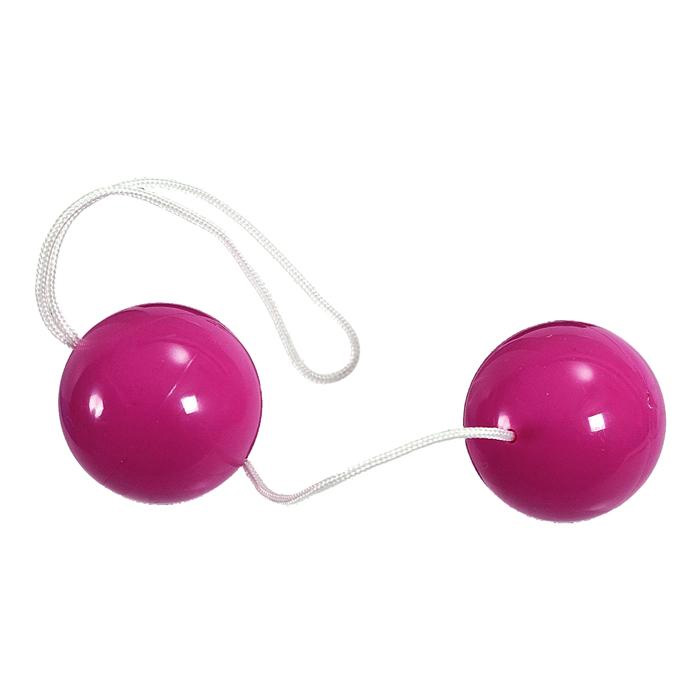 Фиолетовые вагинальные шарики на мягкой сцепке - фото 291530