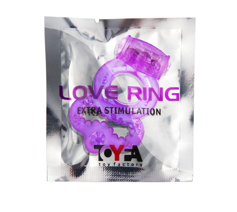 Фиолетовое виброкольцо с подхватом - фото 129377