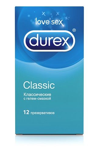 Классические презервативы Durex Classic - 12 шт. - фото 5394