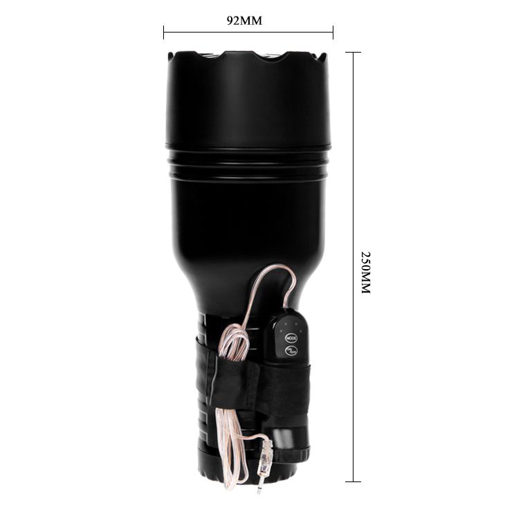 Мастурбатор-вагина с 4 уровнями вибрации и выносным пультом - фото 129600