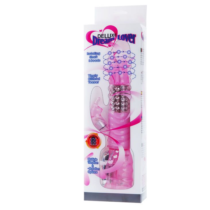 Вибромассажер c ротацией и стимуляцией клитора - 26 см. - фото 129773