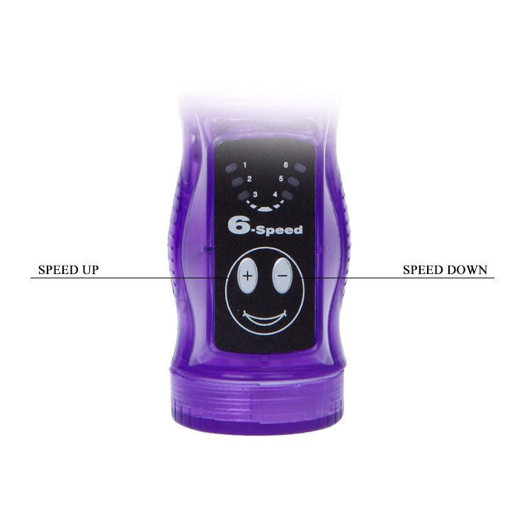 Гибкий вибромассажер со стимуляцией клитора и точки G - 22 см. - фото 129789