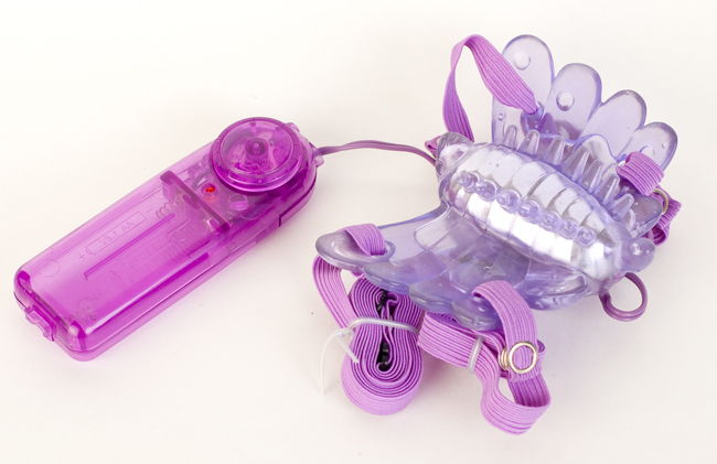 Фиолетовый клиторальный стимулятор Sex Butterfly - фото 129806