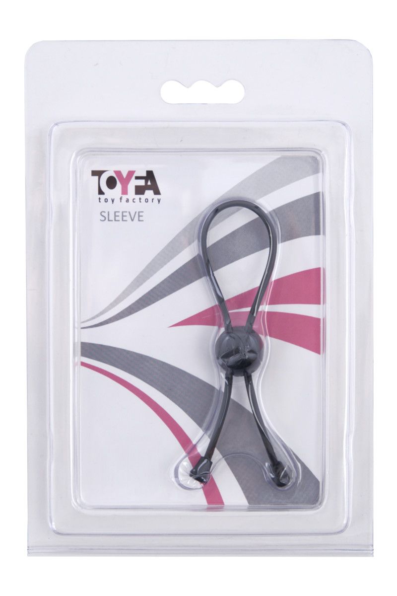 Черное лассо для пениса с утяжкой - фото 129809