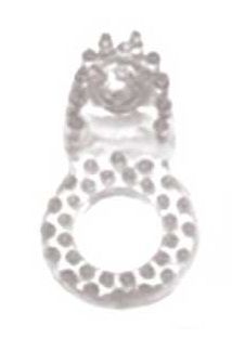 Прозрачное эрекционное кольцо со стимулятором клитора - фото 129889