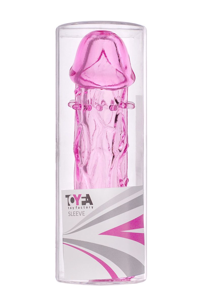 Гладкая розовая насадка с усиками под головкой - 12,5 см. - фото 129962