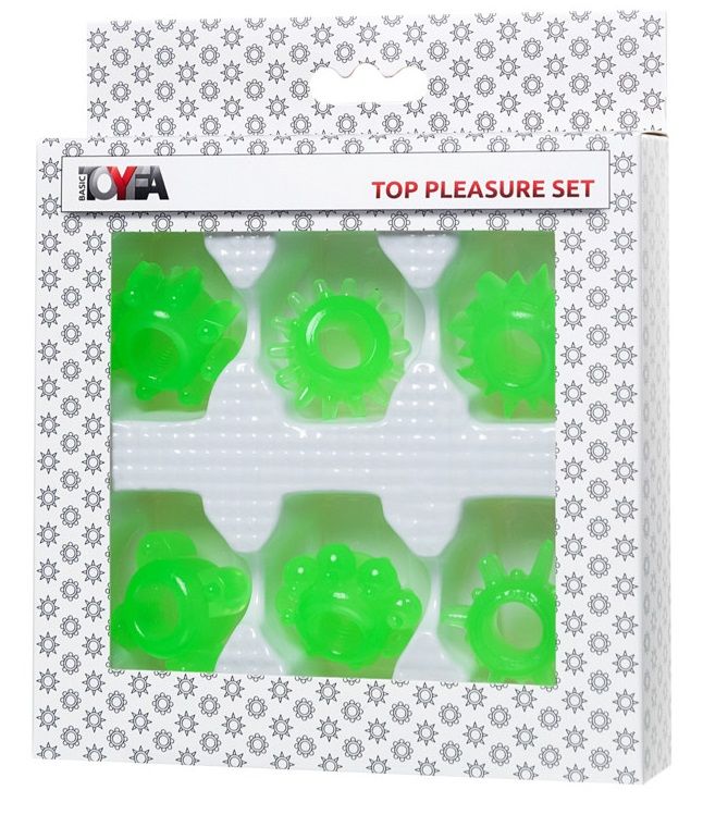 Набор из 6 зелёненьких эрекционных колец - фото 129983 Набор из 6 зелёненьких эрекционных колец - фото 129983