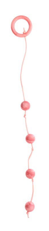Розовые перламутровые анальные шарики - фото 131004