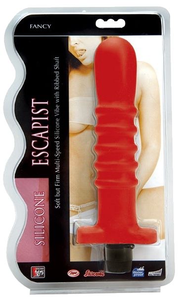 Красный многоскоростной силиконовый вибратор - 18 см. - фото 130041