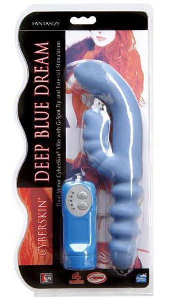 Двойной многоскоростной вибратор с пультом - 18 см. - фото 130055 Двойной многоскоростной вибратор с пультом - 18 см. - фото 130055