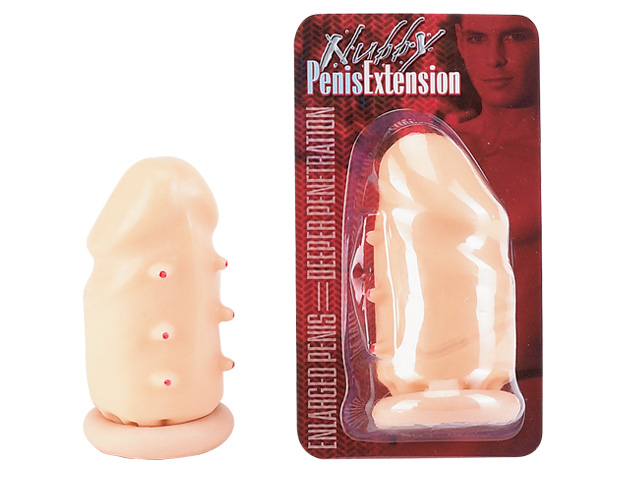 Латексная насадка-удлинитель с пупырышками - фото 130070