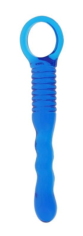 Голубой анальный стимулятор TAPERED ANAL ROD BLUE - 14,5 см. - фото 130146