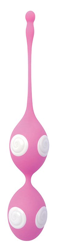 Розово-белые вагинальные шарики Play Candy Beanz - фото 292571