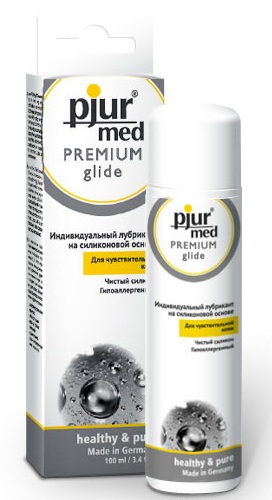 Гипоаллергенный силиконовый лубрикант pjur MED Premium glide - 100 мл. - фото 144543