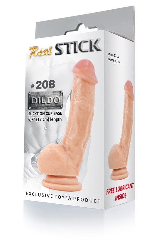 Реалистик RealStick #208 на присоске - 17 см. - фото 130435