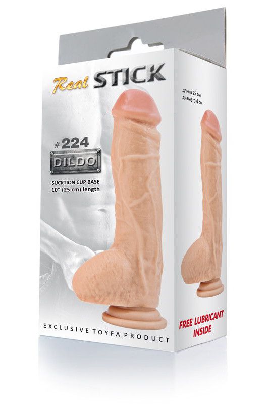 Большой реалистичный дилдо RealStick #224 - 25 см. - фото 130439 Большой реалистичный дилдо RealStick #224 - 25 см. - фото 130439