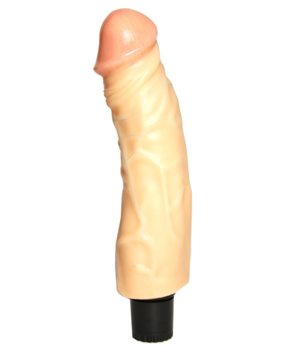 Вибромассажер-реалистик №18 в коробке - 18,5 см. - фото 130561