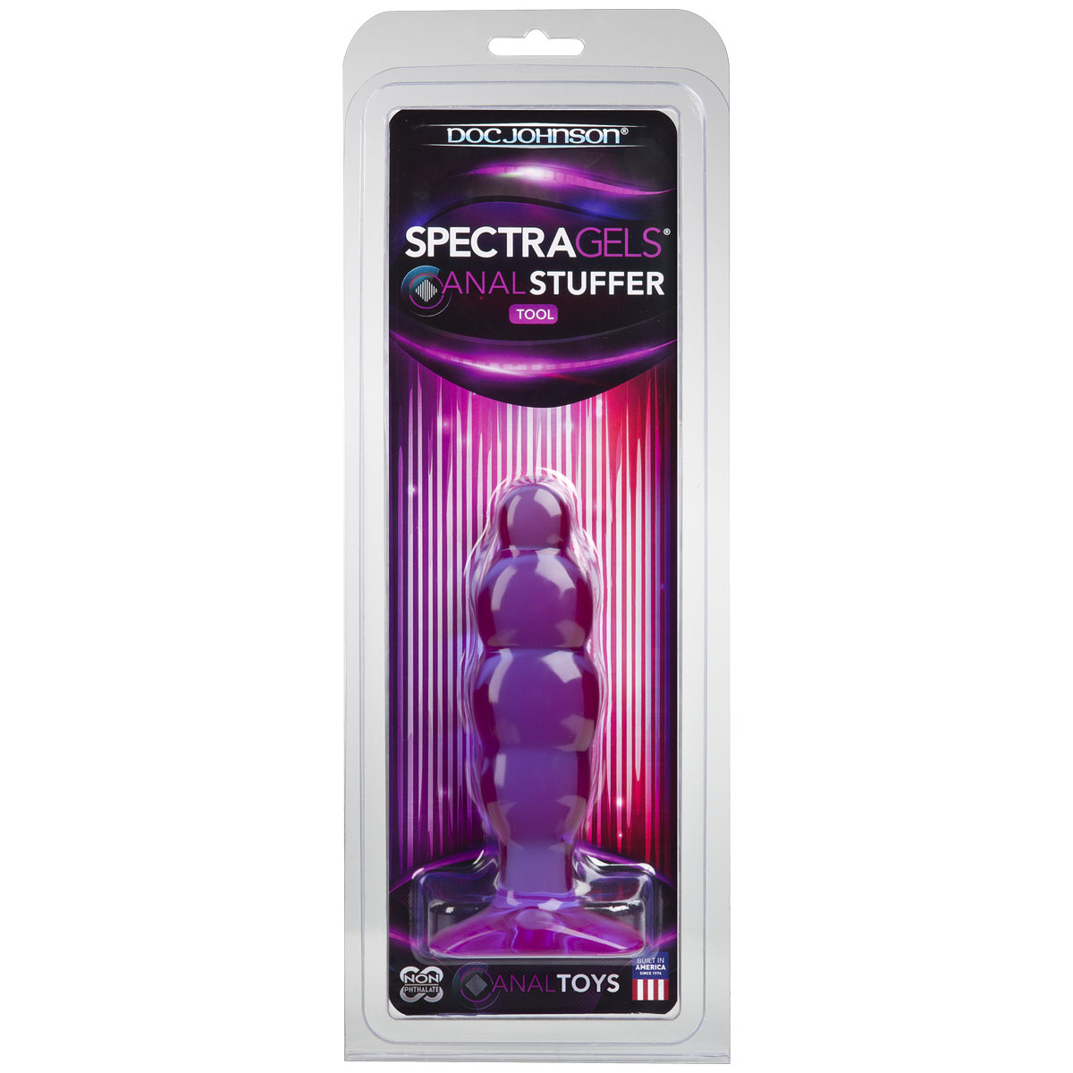 Фиолетовая рельефная анальная пробка SpectraGels Purple Anal Stuffer - 14 см. - фото 128586 Фиолетовая рельефная анальная пробка SpectraGels Purple Anal Stuffer - 14 см. - фото 128586