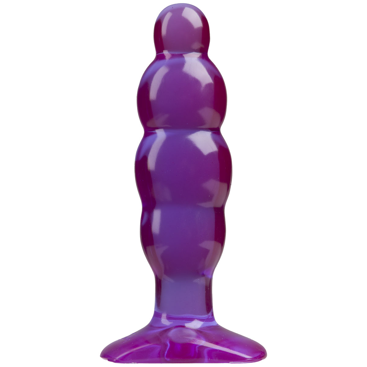 Фиолетовая рельефная анальная пробка SpectraGels Purple Anal Stuffer - 14 см. Doc Johnson 0290-08-CD - фото 695488
