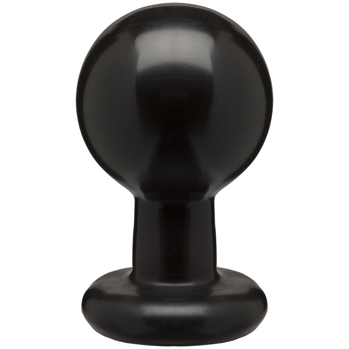 Круглая черная анальная пробка Classic Round Butt Plugs Large - 12,1 см. - фото 412921