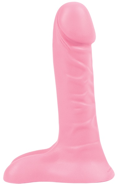 Розовый фаллоимитатор BALLSY мошонкой - 20 см. - фото 238518