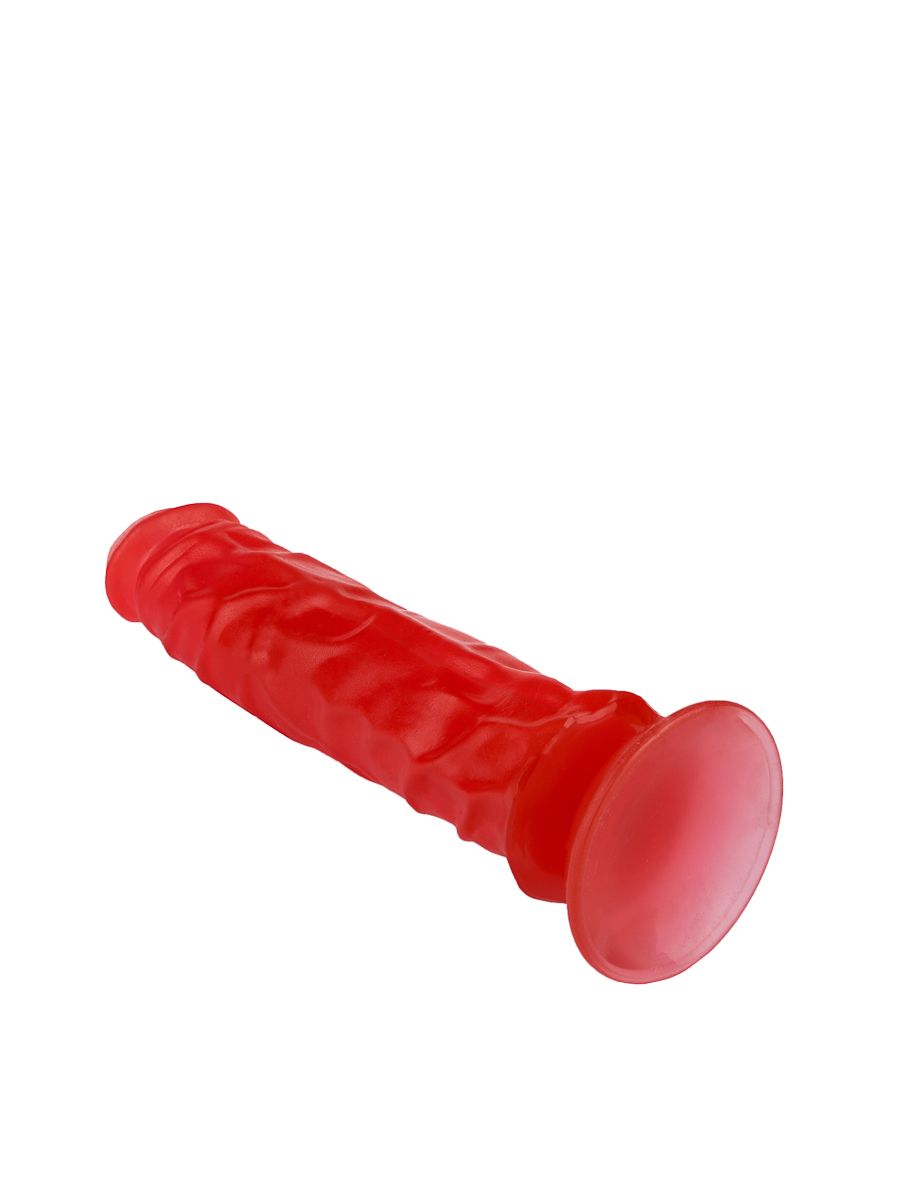 Рельефный гелевый фаллоимитатор на присоске - 20 см. - фото 128615 Рельефный гелевый фаллоимитатор на присоске - 20 см. - фото 128615