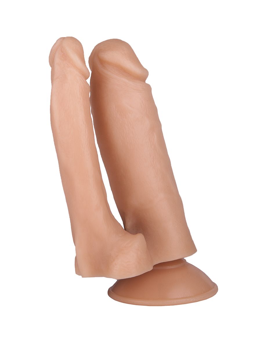 Двойной фаллоимитатор на присоске - 13,5 см. - фото 128661 Двойной фаллоимитатор на присоске - 13,5 см. - фото 128661