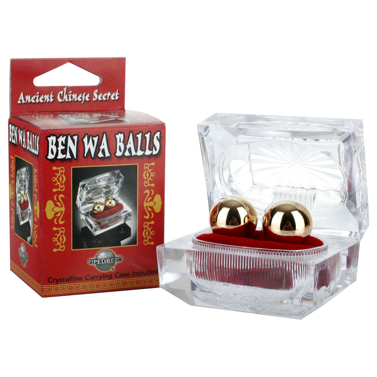 Золотистые вагинальные шарики Ben Wa Balls - фото 128681