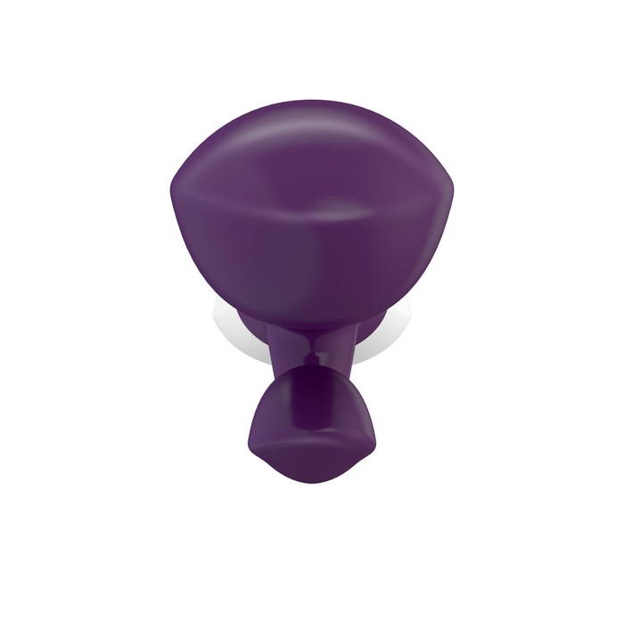 Чёрно-смородиновый вибратор с клиторальным стимулятором K2 - 21 см. - фото 131160