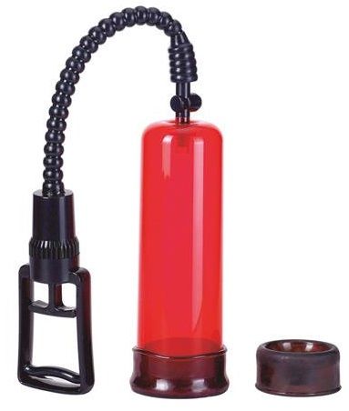 Вакуумная помпа с двумя сменными насадками NEW STAY HARD PUMP CLEAR RED - фото 128713 Вакуумная помпа с двумя сменными насадками NEW STAY HARD PUMP CLEAR RED - фото 128713
