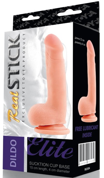 Телесный реалистик на присоске - 15 см. - фото 131231 Телесный реалистик на присоске - 15 см. - фото 131231