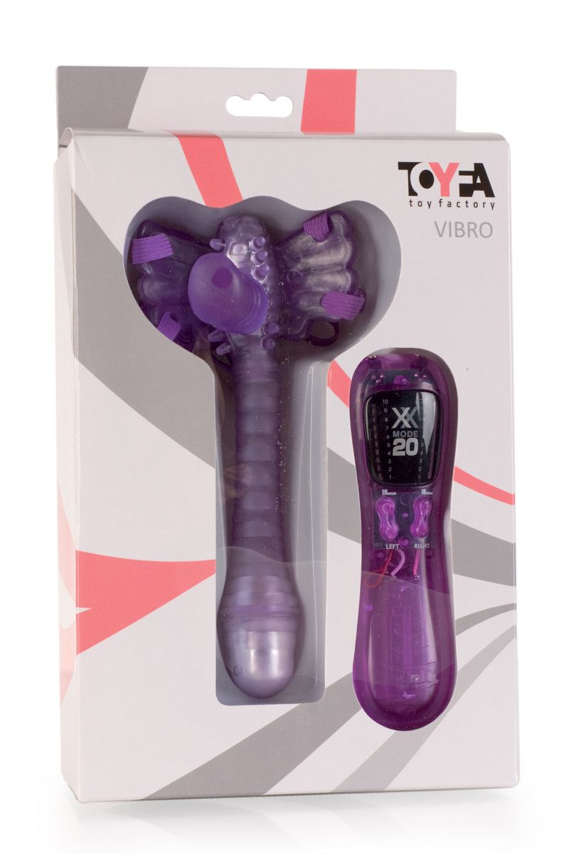 Фиолетовый поясной вибратор - фото 131304