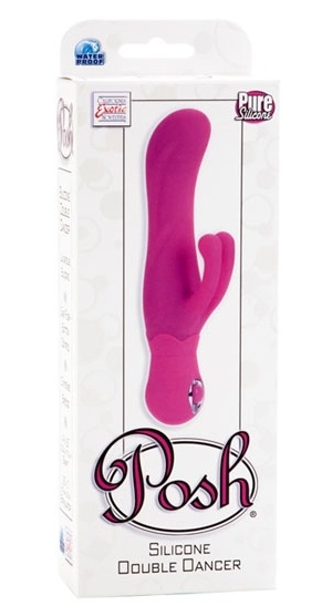 Розовый вибромассажер Double Dancer серии Posh - фото 131446