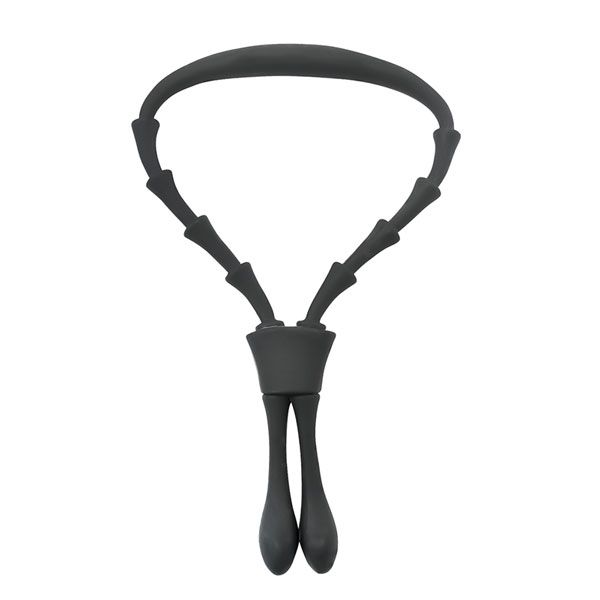 Черное эрекционное кольцо-лассо Mojo Vigor - фото 131479
