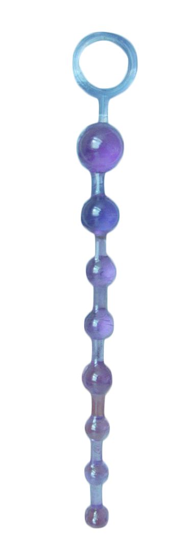 Фиолетовая анальная цепочка - 30 см. - фото 131504