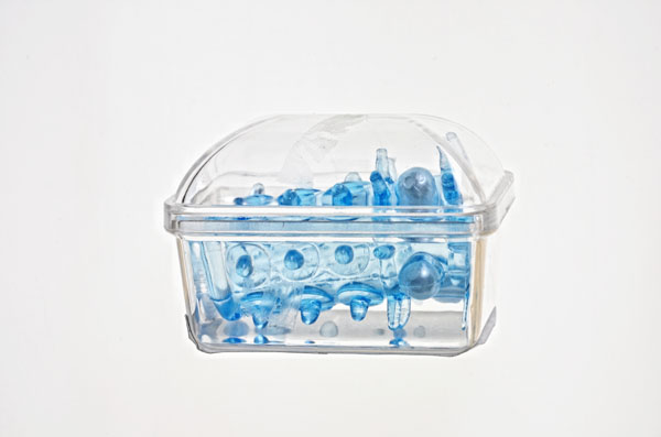 Голубая насадка на фаллос с шипами и бусинами - фото 131523 Голубая насадка на фаллос с шипами и бусинами - фото 131523