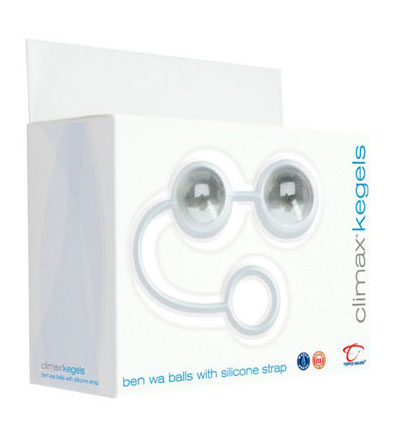 Стеклянные вагинальные шарики Climax Kegels Ben Wa Balls with Silicone Strap - фото 131578