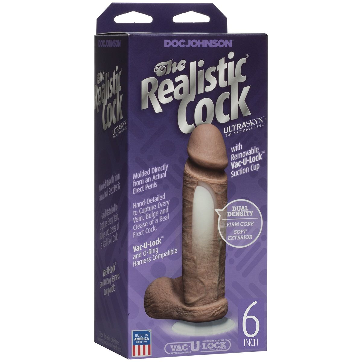 Фаллоимитатор-мулат The Realistic Cock ULTRASKYN 6” - 19,8 см. - фото 131605