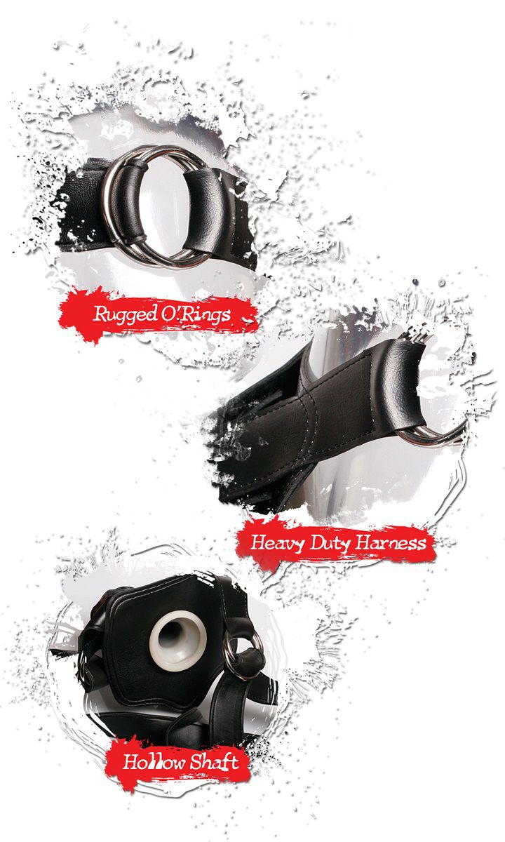 Большой полый страпон телесного цвета Extreme Hollow Strap-On - 25,5 см. - фото 131672